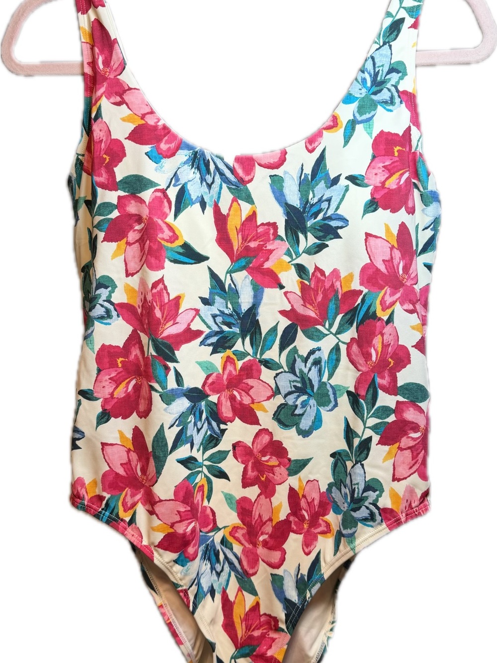 Andie Kids Floral One-Piece Swimsuit - Pink, Blue & Cream